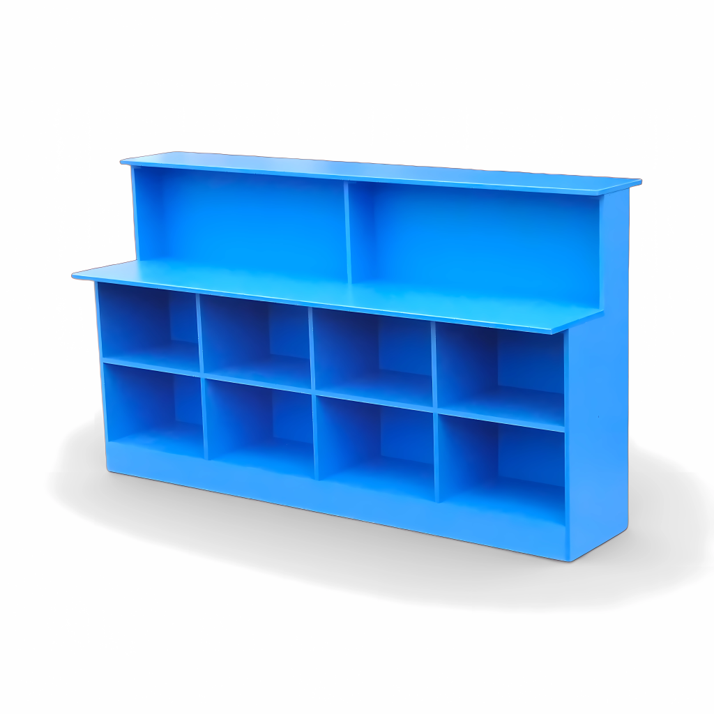 Mostrador azul comercial de melamina